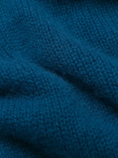 Shop Bottega Veneta Elongated Sleeve Jumper In Blue