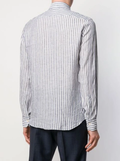 Shop Alessandro Gherardi Regular Striped Shirt In Blue