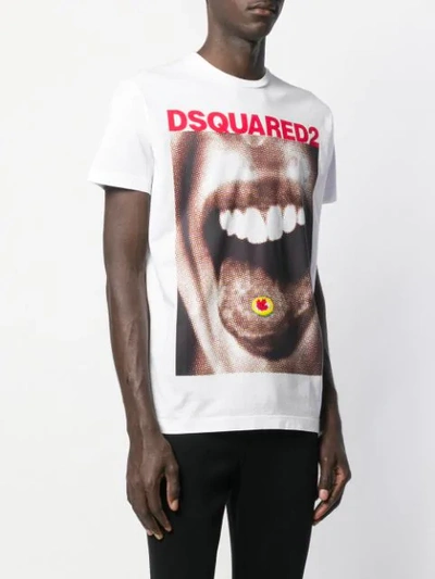 Shop Dsquared2 Graphic Print T-shirt In White