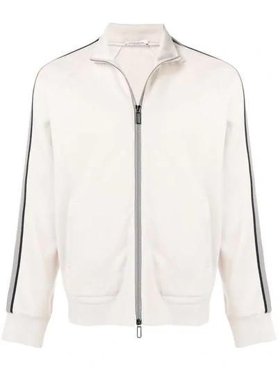 Shop Paolo Pecora Zipped Sweatshirt - White