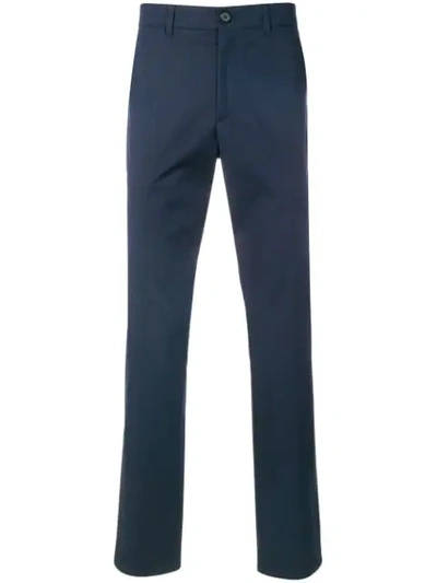Shop Prada Classic Chino Trousers - Blue