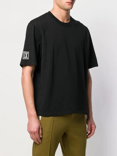 Shop Ami Alexandre Mattiussi Crew Neck Tee With 9 Patch In Black