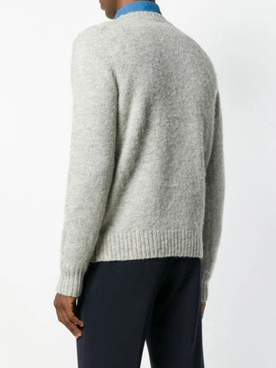 Shop Aspesi Slim Fit Sweater In Grey