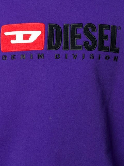 Shop Diesel S-crew-division Sweatshirt In Purple