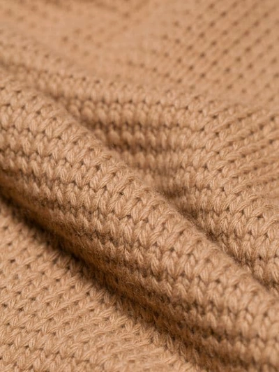 Shop Prada Chunky Knit Crewneck Sweater - Neutrals