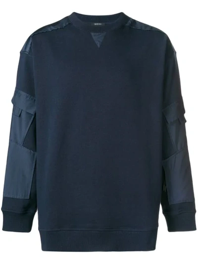 Shop Qasimi Patchwork Jersey Sweater - Blue