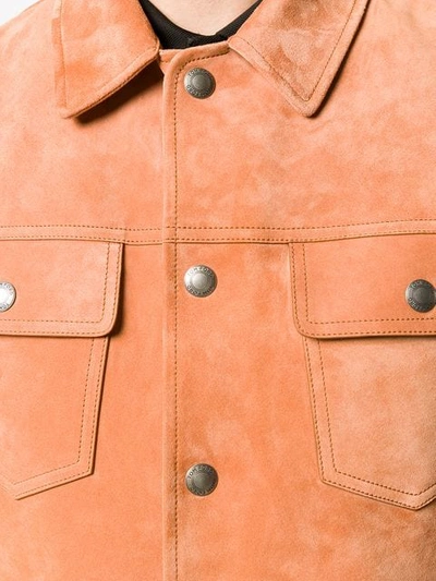 Shop Tom Ford Suede Jacket In Orange