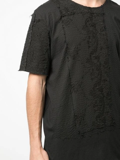 BY WALID LACE T-SHIRT - 黑色