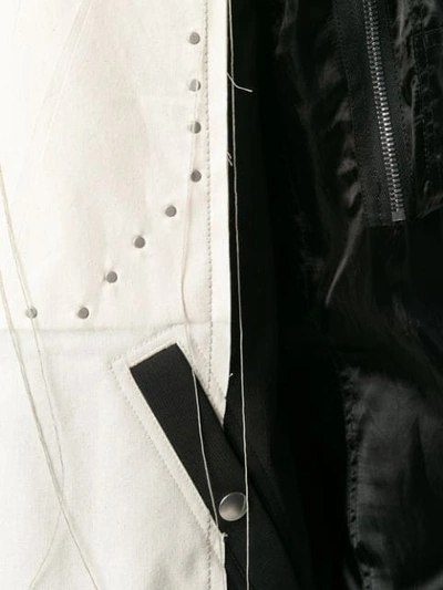 RICK OWENS STITCH DETAIL BOMBER JACKET - 黑色