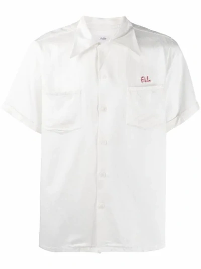Shop Visvim Printed Logo Shirt In White