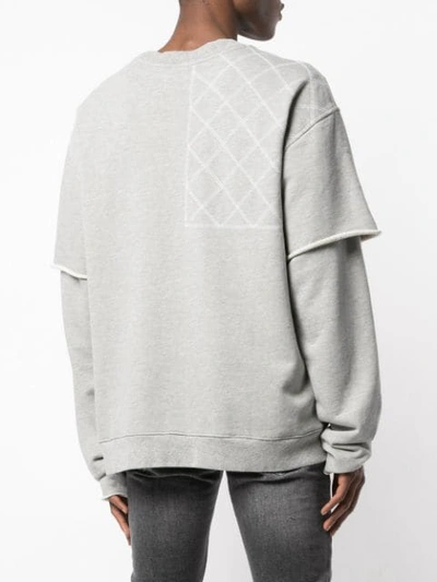Shop Rta 117 Quilted Sweatshirt In Grey