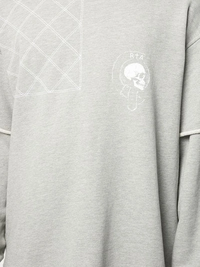 Shop Rta 117 Quilted Sweatshirt In Grey