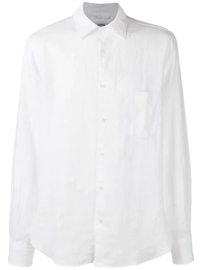 Shop Aspesi Classic Shirt With Pockets In White