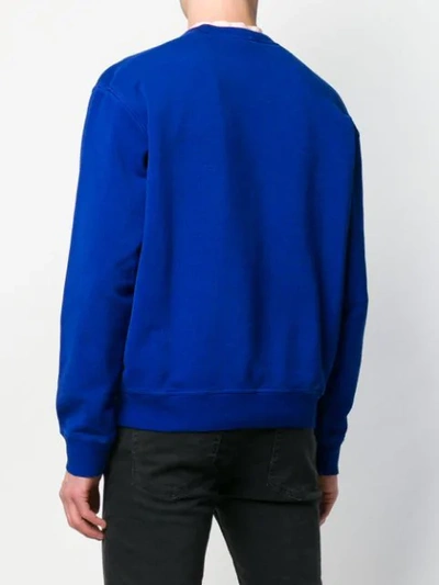 Shop Dsquared2 Logo Print Sweatshirt In Blue
