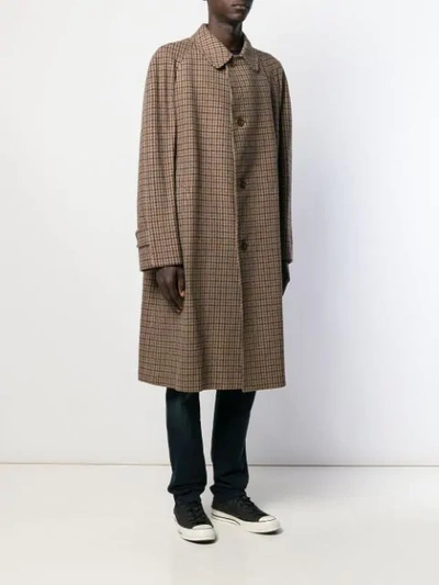 Pre-owned A.n.g.e.l.o. Vintage Cult 1990's Tweed Overcoat In Brown