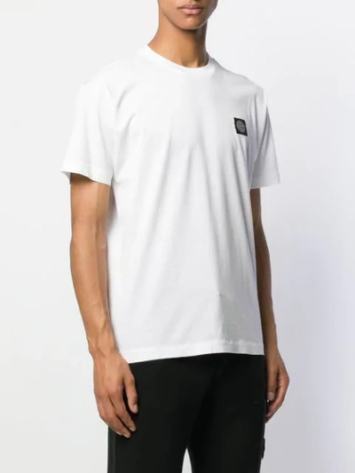 Shop Stone Island Logo T-shirt In White