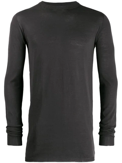 Shop Rick Owens Longline Sweater In 36 Blu Jay