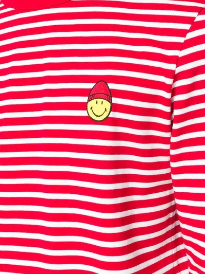 Shop Ami Alexandre Mattiussi T-shirt Smiley Patch In Red