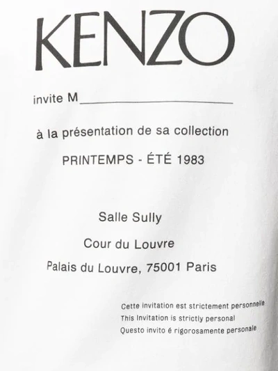 Shop Kenzo Logo Invitation Print T In White
