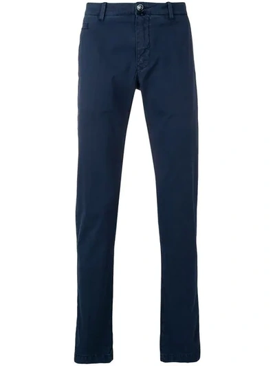 Shop Jacob Cohen Basic Chinos In Blue