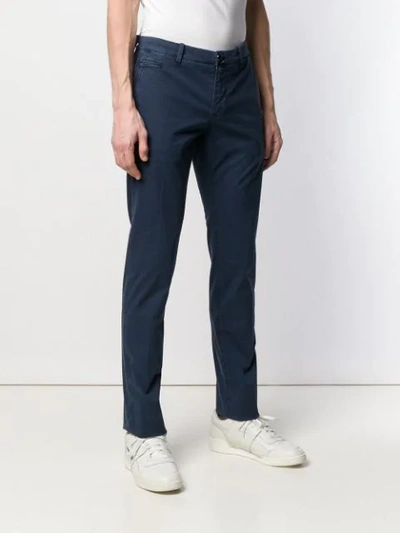 Shop Jacob Cohen Basic Chinos In Blue