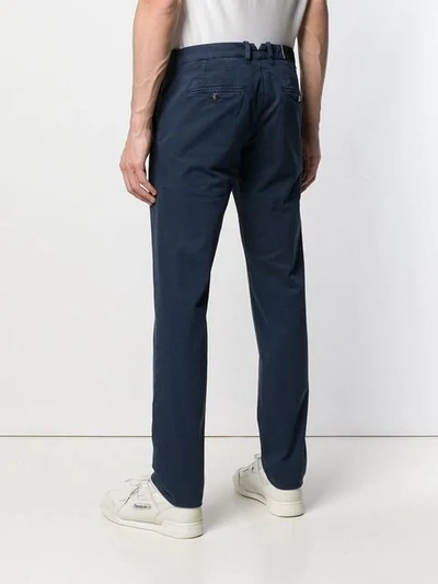 Shop Jacob Cohen Basic Chinos In Blue