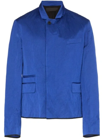 Shop Haider Ackermann Zipped Blazer Jacket In Blue