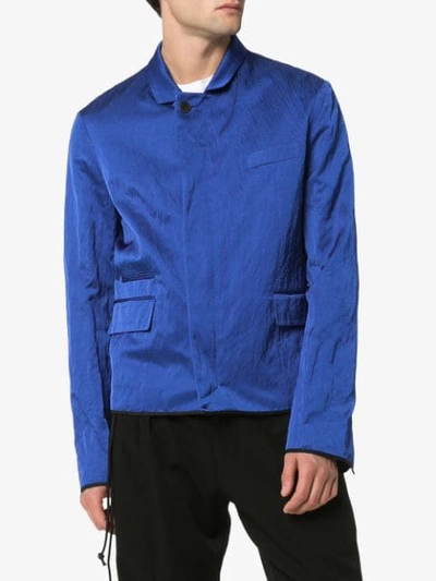 Shop Haider Ackermann Zipped Blazer Jacket In Blue