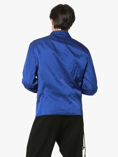 Shop Haider Ackermann Zipped Blazer Jacket In Blue