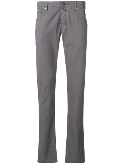 Shop Jacob Cohen Skinny Trousers In Grey