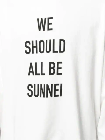Shop Sunnei Slogan Long In White