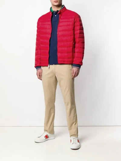 Shop Polo Ralph Lauren Shell Puffer Jacket In Red