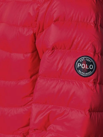 Shop Polo Ralph Lauren Shell Puffer Jacket In Red