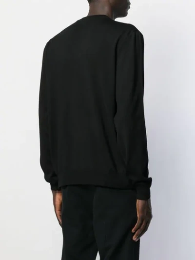 Shop Balenciaga Logo Print Jumper In Black