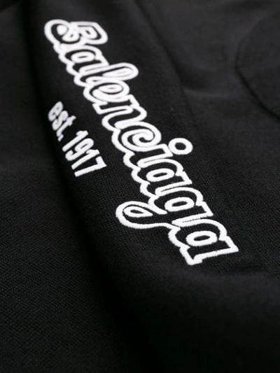 Shop Balenciaga Logo Print Jumper In Black