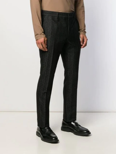 Shop Fendi Pin-stripe Tailored Trousers In Black