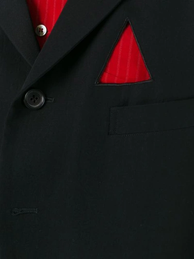 Pre-owned Yohji Yamamoto Vintage Triangle Cut-oiut Blazer In Black