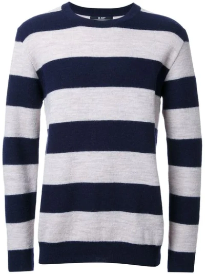 Shop Hl Heddie Lovu Striped Knitted Jumper In Blue