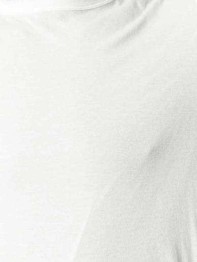 Shop Rick Owens Double Draped Cotton T-shirt In White