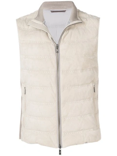 Shop Ermenegildo Zegna Padded Vest In Neutrals