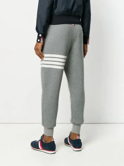 Shop Thom Browne 4-bar Cashmere Shell Sweatpant In Grey