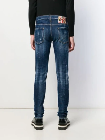 Shop Dsquared2 Slim Fit Jeans In Blue