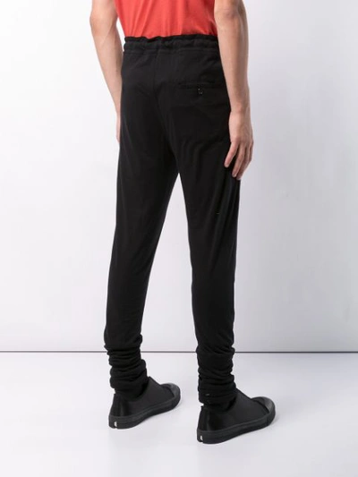 Shop Ann Demeulemeester Skinny Fit Track Trousers In Black