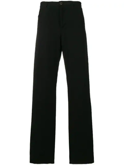 Shop Individual Sentiments Woven Straight Leg Trousers In Black