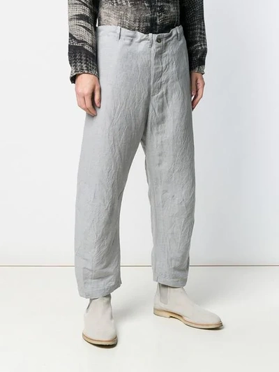 Shop Forme D'expression Relaxed-fit Tailored Trousers In Grey