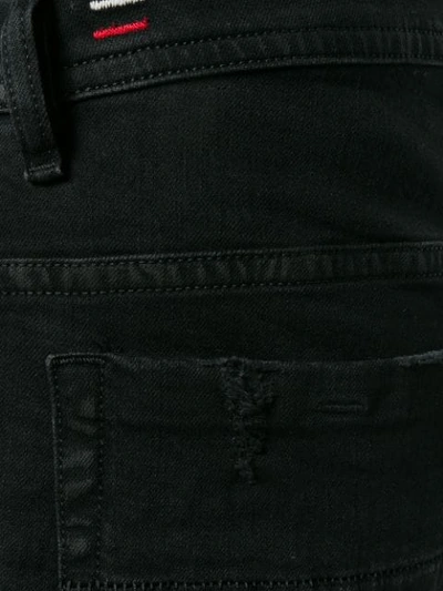 Shop Diesel Ripped Jeans In Black