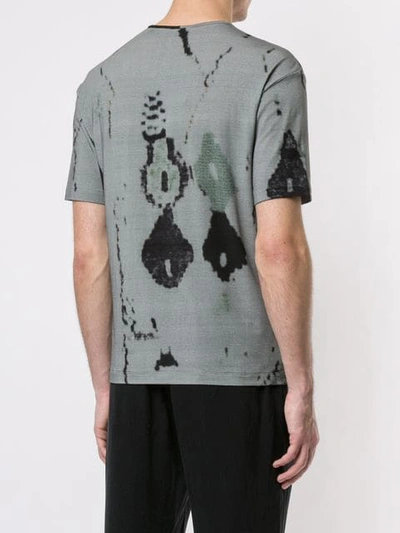 Shop Giorgio Armani Abstract Print T-shirt In Green