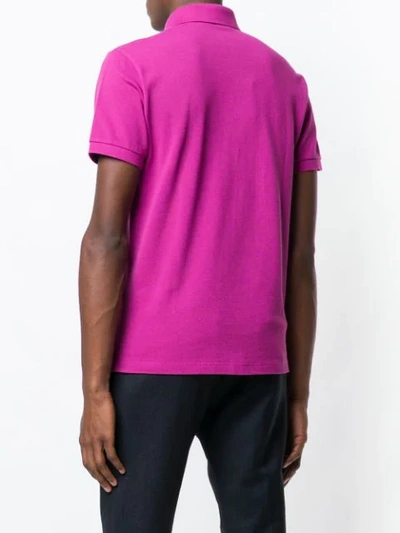 Shop Etro Logo Embroidered Polo Top In Pink