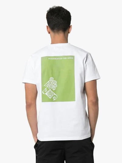 Shop Kiko Kostadinov River Logo Print T-shirt In White