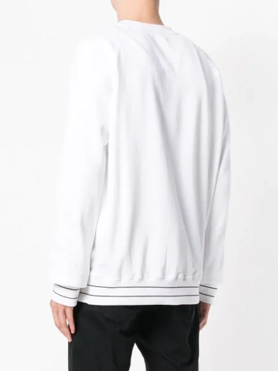 Shop Balmain Pullover Mit Logo In White